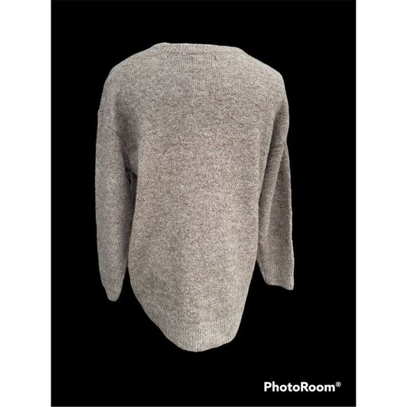 Old Navy Go-Recycled Oversized Pullover Sweater Heather Brown Sz. M - Picture 6 of 13